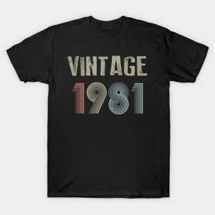 Vintage 1981 39th Birthday Gift Men Women T-Shirt